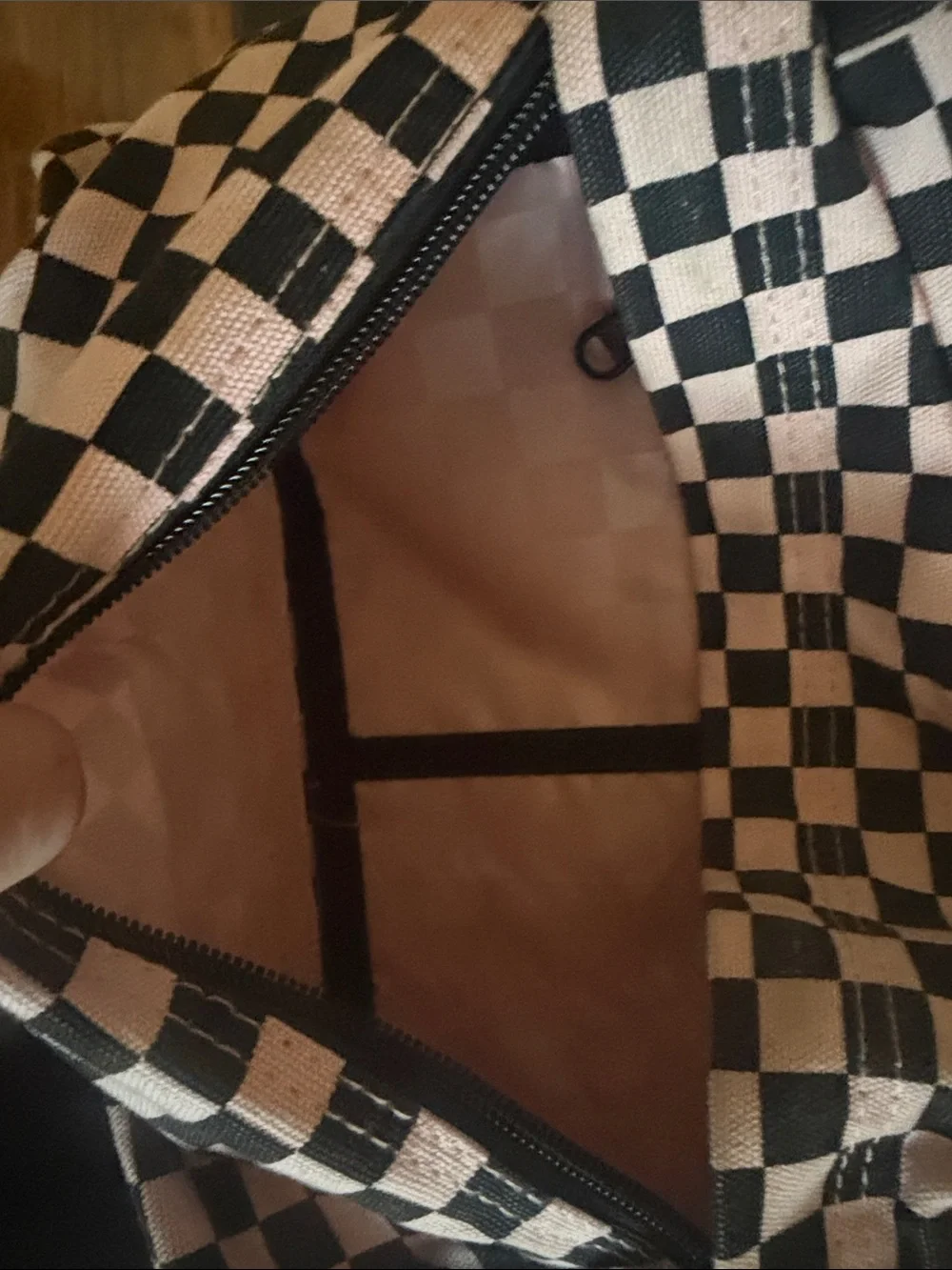 Vans pink & black Checkerboard Backpack